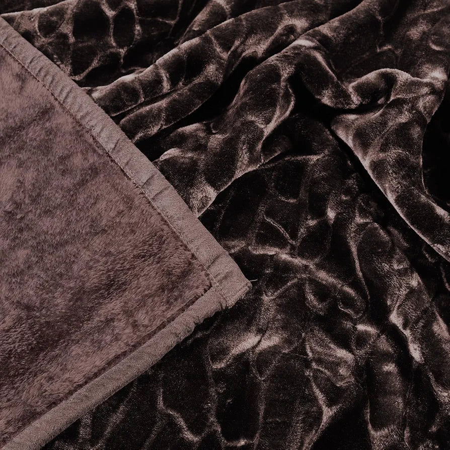 Cloth Fusion Floral Embossed Mink Blanket Single Bed for Winter,Soft Kambal for Comfort & Warmth